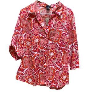 brand new ann taylor floral button up